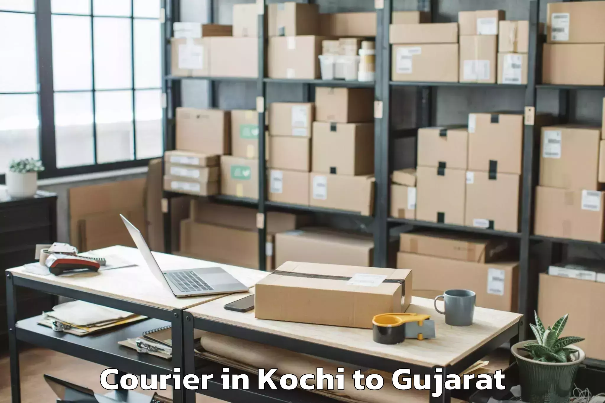 Reliable Kochi to Porbandar Airport Pbd Courier